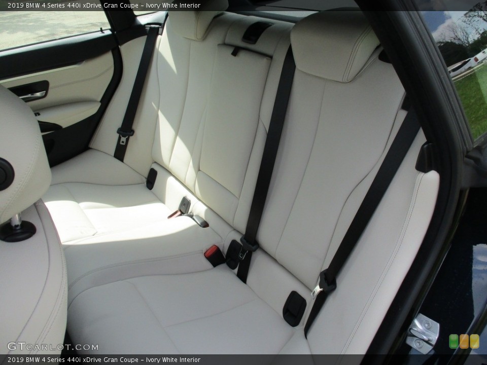 Ivory White Interior Rear Seat for the 2019 BMW 4 Series 440i xDrive Gran Coupe #127233013