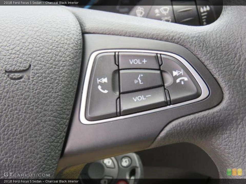 Charcoal Black Interior Controls for the 2018 Ford Focus S Sedan #127233076