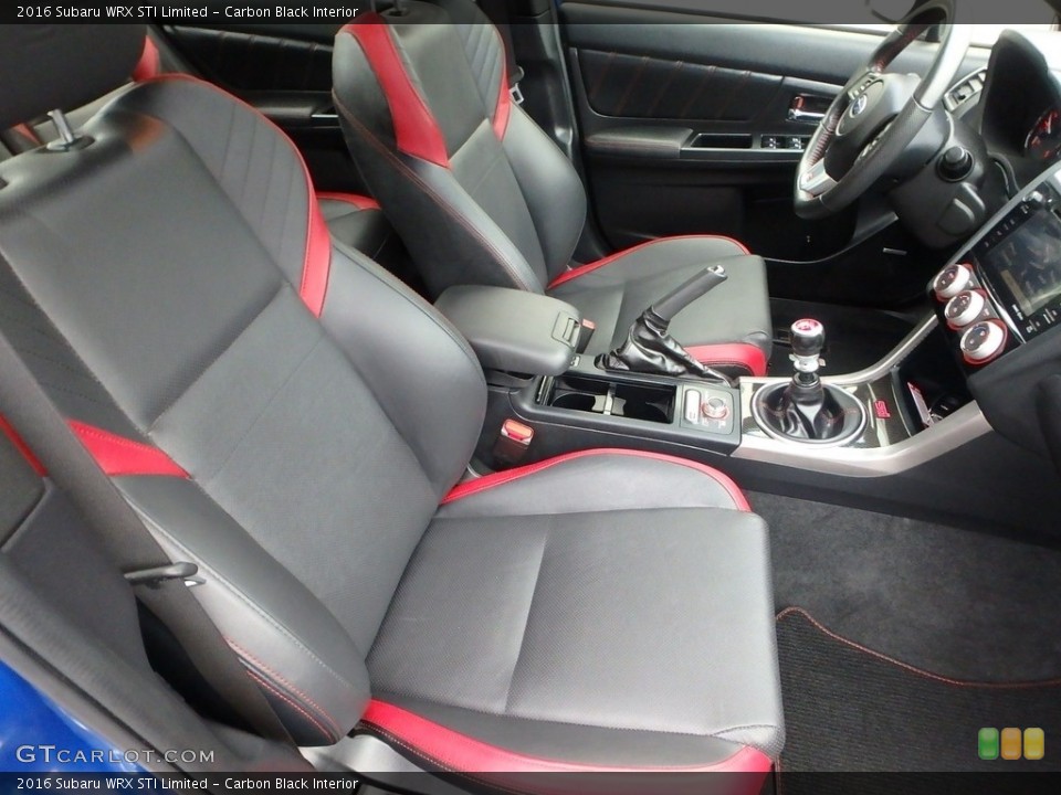Carbon Black Interior Front Seat for the 2016 Subaru WRX STI Limited #127233820