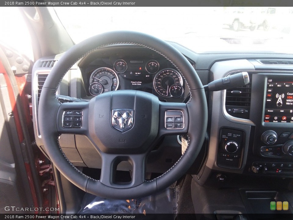 Black/Diesel Gray Interior Steering Wheel for the 2018 Ram 2500 Power Wagon Crew Cab 4x4 #127235056