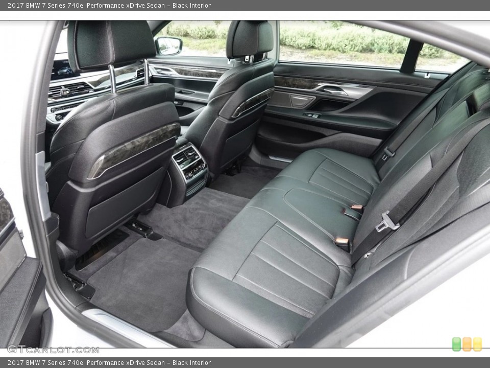 Black Interior Rear Seat for the 2017 BMW 7 Series 740e iPerformance xDrive Sedan #127239298