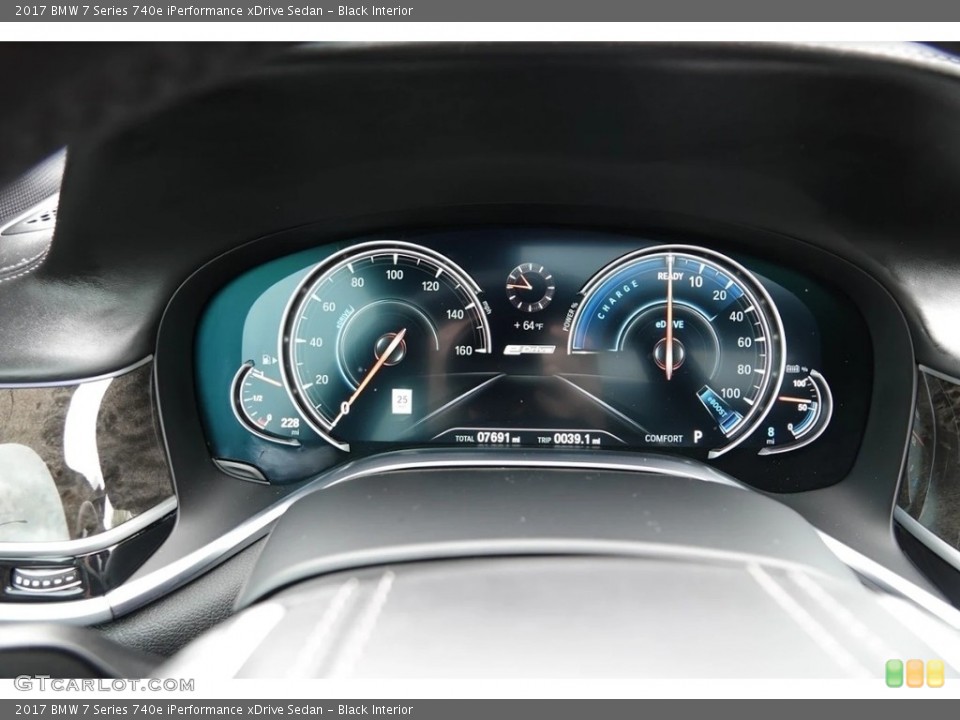 Black Interior Gauges for the 2017 BMW 7 Series 740e iPerformance xDrive Sedan #127239322