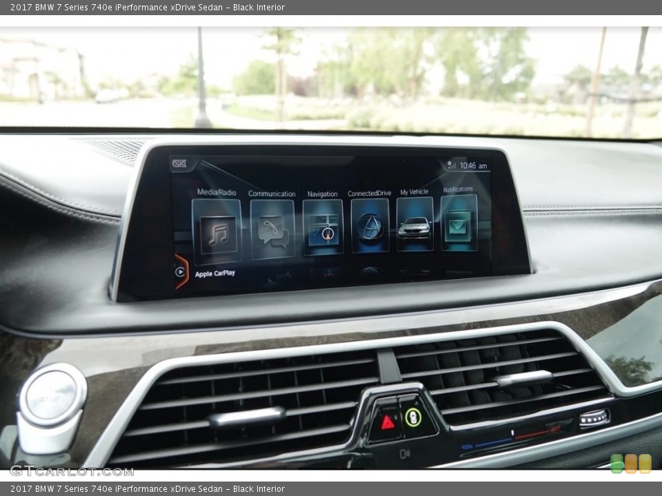 Black Interior Controls for the 2017 BMW 7 Series 740e iPerformance xDrive Sedan #127239445