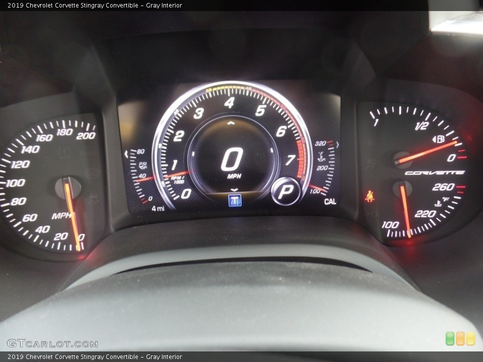 Gray Interior Gauges for the 2019 Chevrolet Corvette Stingray Convertible #127241428