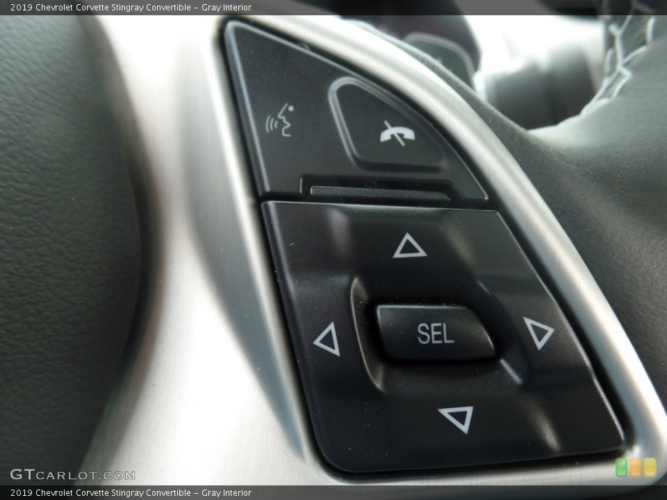 Gray Interior Controls for the 2019 Chevrolet Corvette Stingray Convertible #127241461