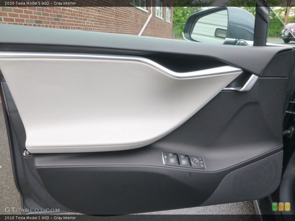 Gray Interior Door Panel for the 2016 Tesla Model S 90D #127244920