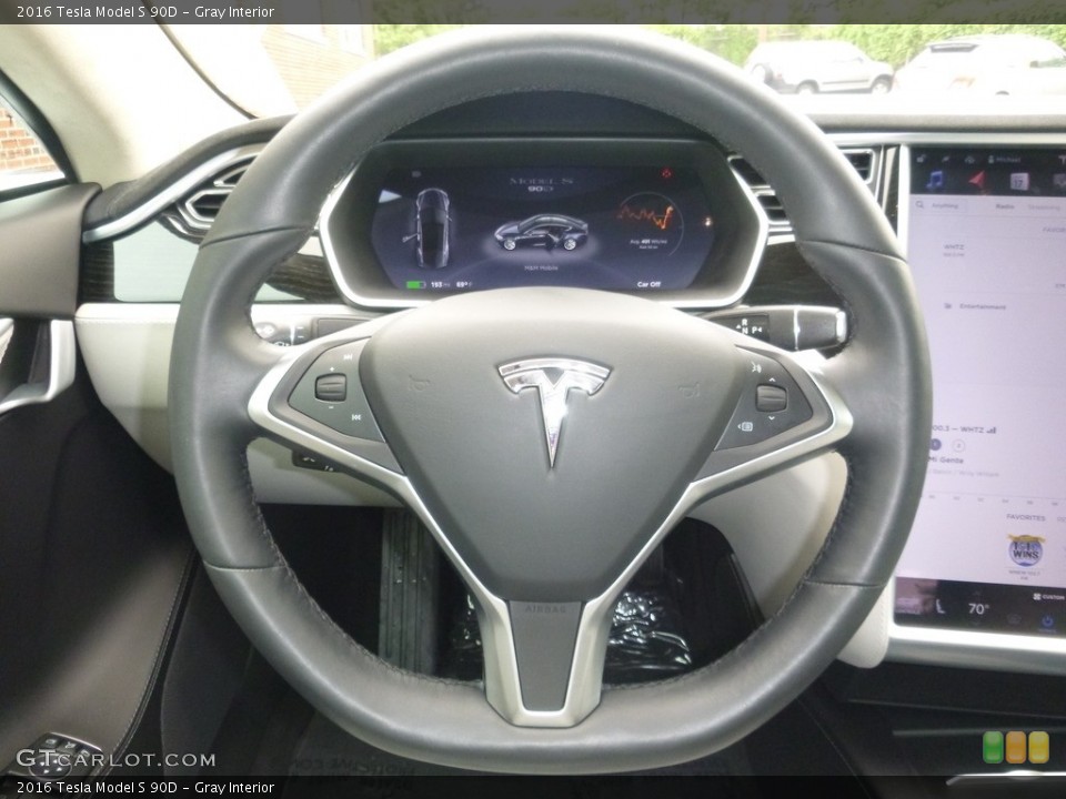 Gray Interior Steering Wheel for the 2016 Tesla Model S 90D #127245349