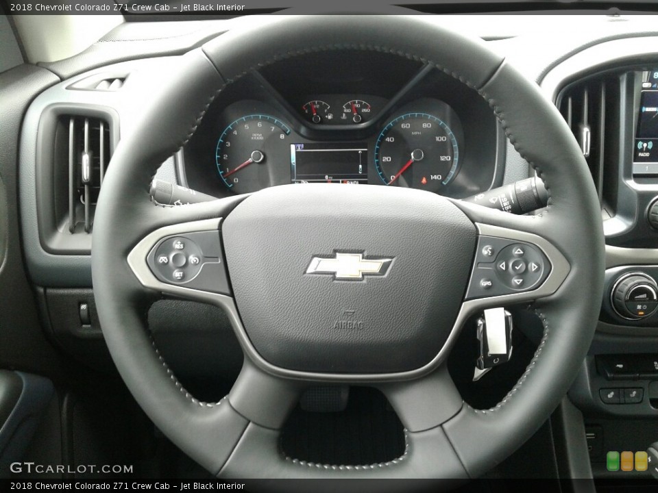 Jet Black Interior Steering Wheel for the 2018 Chevrolet Colorado Z71 Crew Cab #127249822