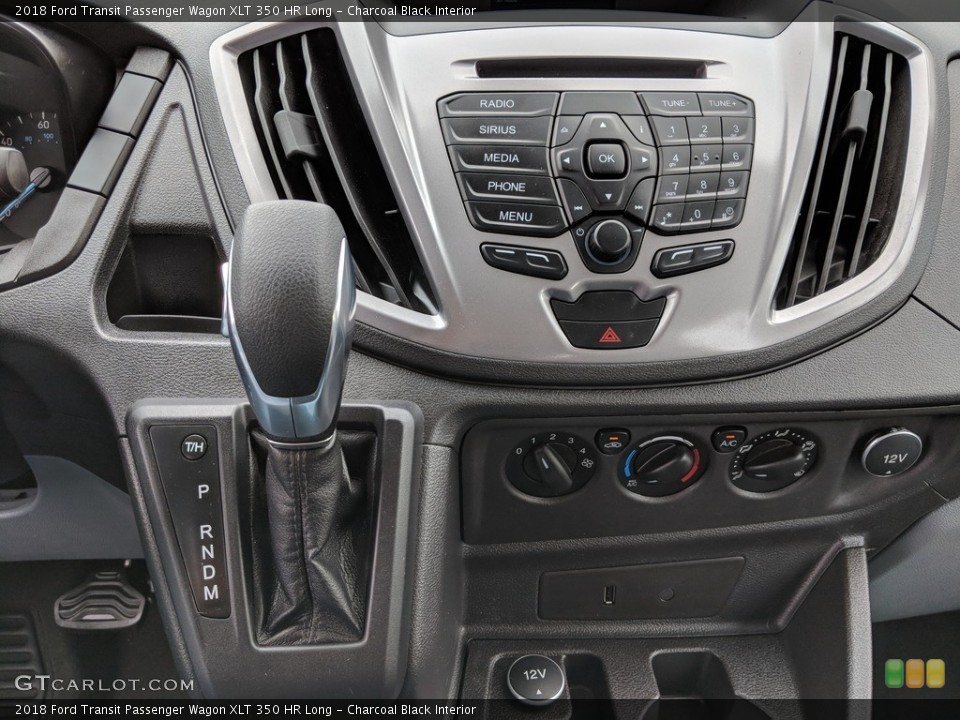 Charcoal Black Interior Controls for the 2018 Ford Transit Passenger Wagon XLT 350 HR Long #127254516