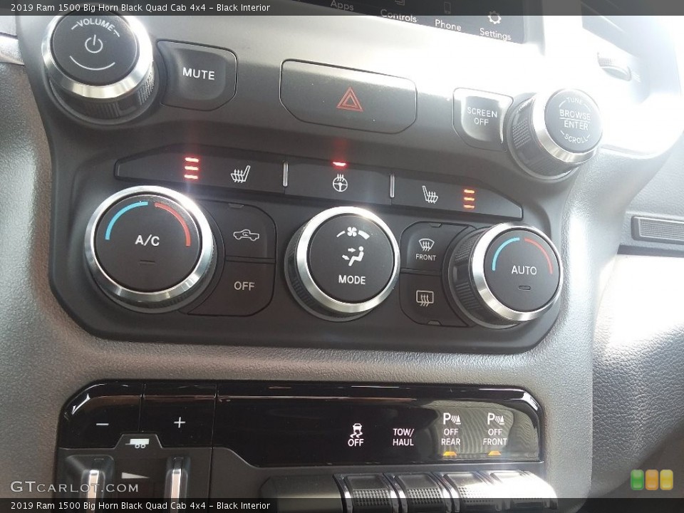 Black Interior Controls for the 2019 Ram 1500 Big Horn Black Quad Cab 4x4 #127256523