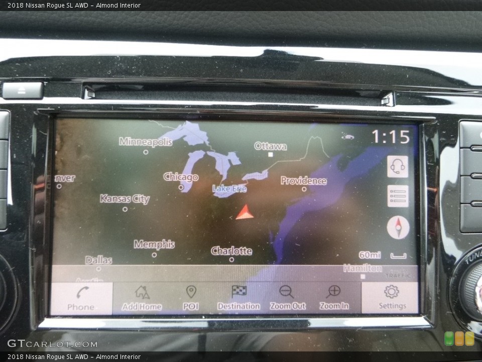 Almond Interior Navigation for the 2018 Nissan Rogue SL AWD #127266249