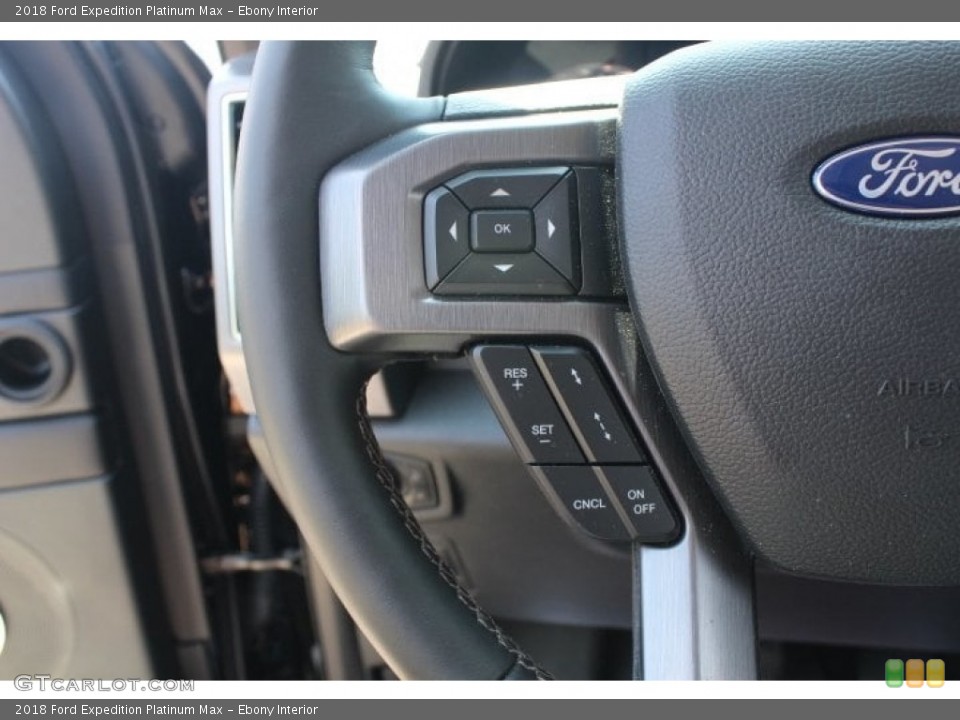 Ebony Interior Steering Wheel for the 2018 Ford Expedition Platinum Max #127267098