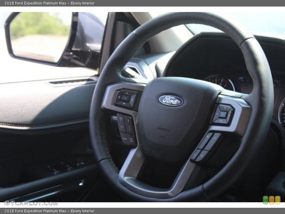 Ebony Interior Steering Wheel for the 2018 Ford Expedition Platinum Max #127267245