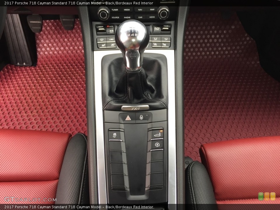 Black/Bordeaux Red Interior Transmission for the 2017 Porsche 718 Cayman  #127273659