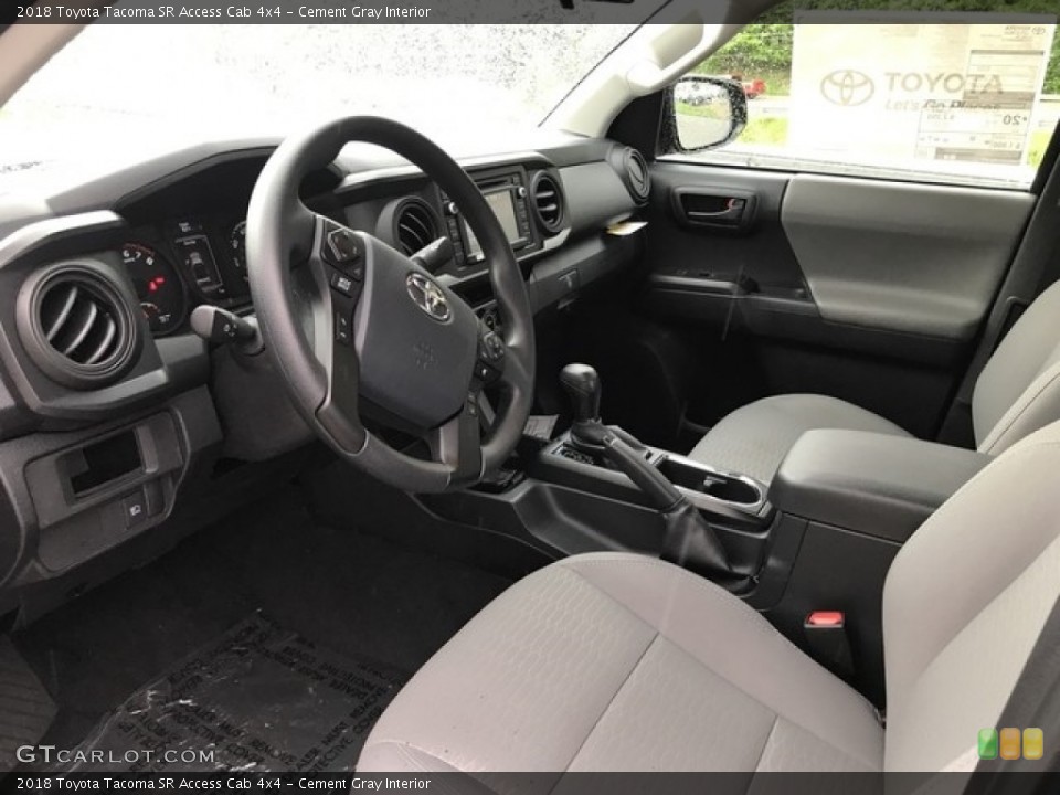 Cement Gray Interior Photo for the 2018 Toyota Tacoma SR Access Cab 4x4 #127281130