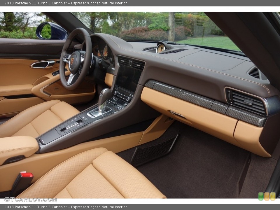 Espresso/Cognac Natural Interior Dashboard for the 2018 Porsche 911 Turbo S Cabriolet #127283602