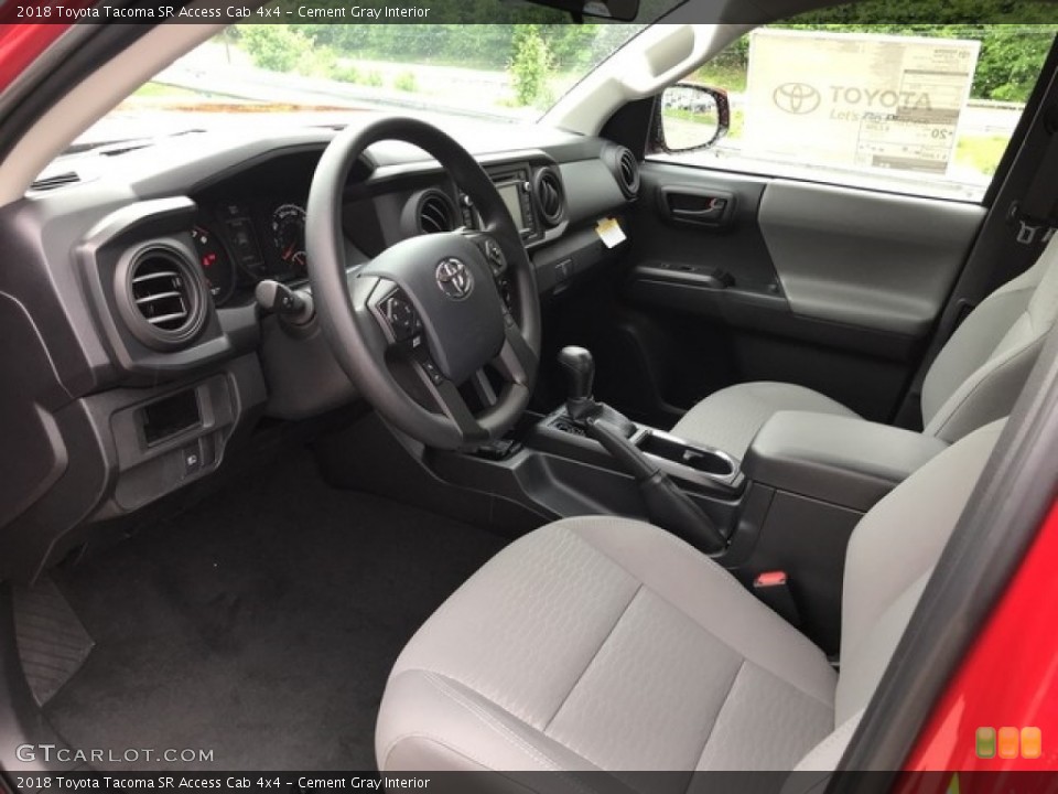 Cement Gray Interior Photo for the 2018 Toyota Tacoma SR Access Cab 4x4 #127284547