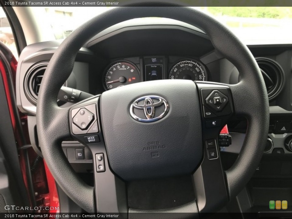 Cement Gray Interior Steering Wheel for the 2018 Toyota Tacoma SR Access Cab 4x4 #127284578