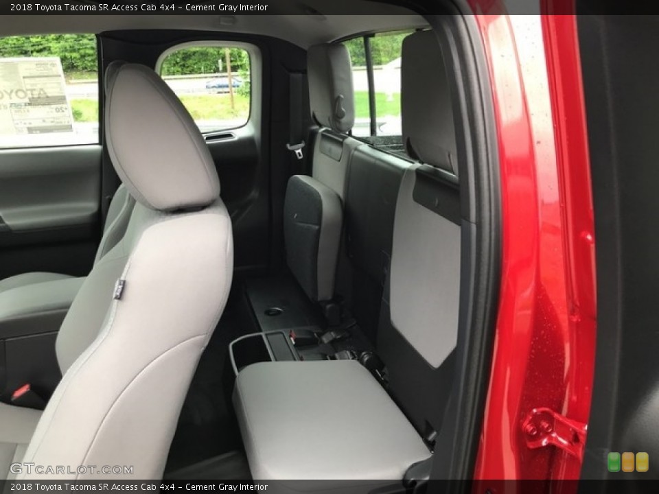 Cement Gray Interior Rear Seat for the 2018 Toyota Tacoma SR Access Cab 4x4 #127284700