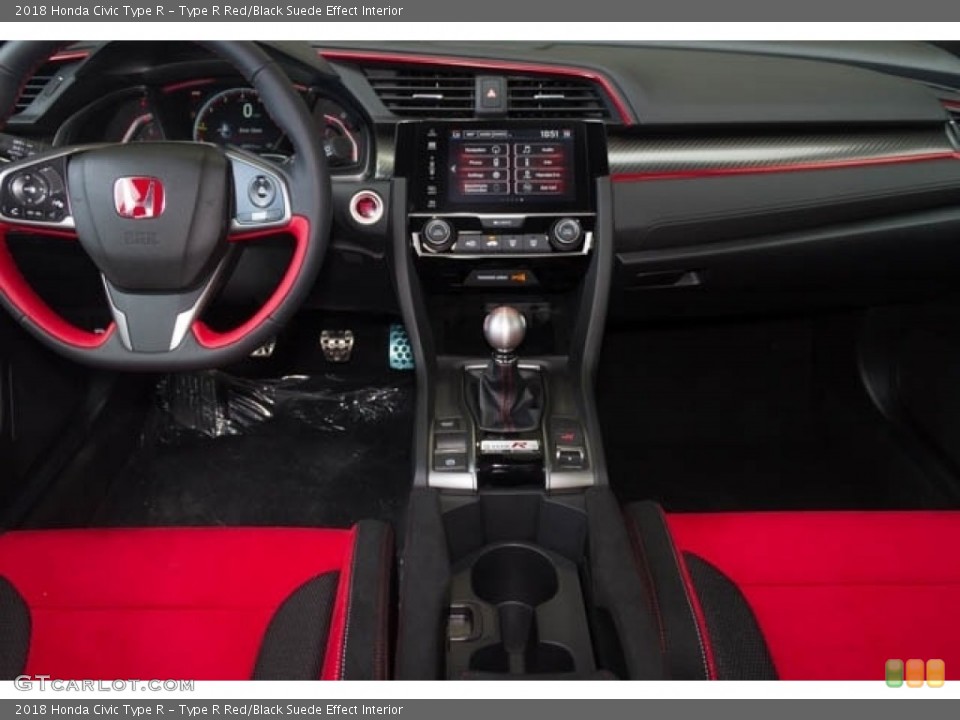 Type R Red/Black Suede Effect Interior Dashboard for the 2018 Honda Civic Type R #127288378