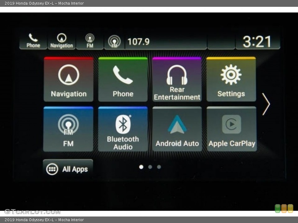 Mocha Interior Controls for the 2019 Honda Odyssey EX-L #127293016