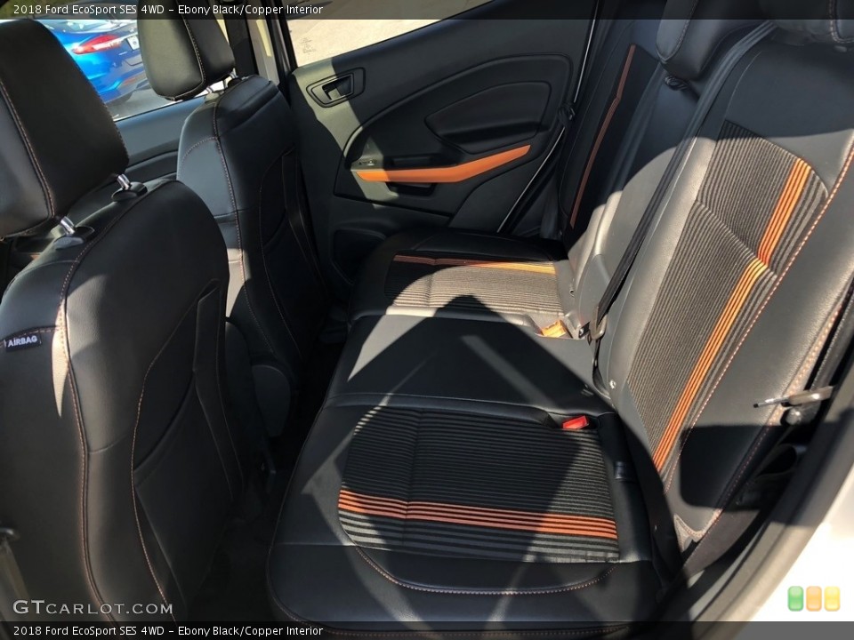 Ebony Black/Copper Interior Rear Seat for the 2018 Ford EcoSport SES 4WD #127298414