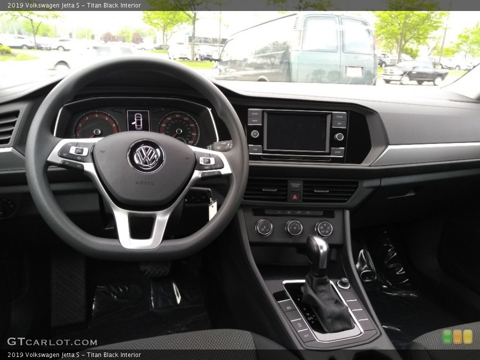 Titan Black Interior Dashboard for the 2019 Volkswagen Jetta S #127317686