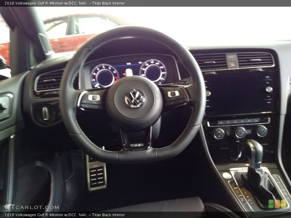 Titan Black Interior Steering Wheel for the 2018 Volkswagen Golf R 4Motion w/DCC. NAV. #127318565