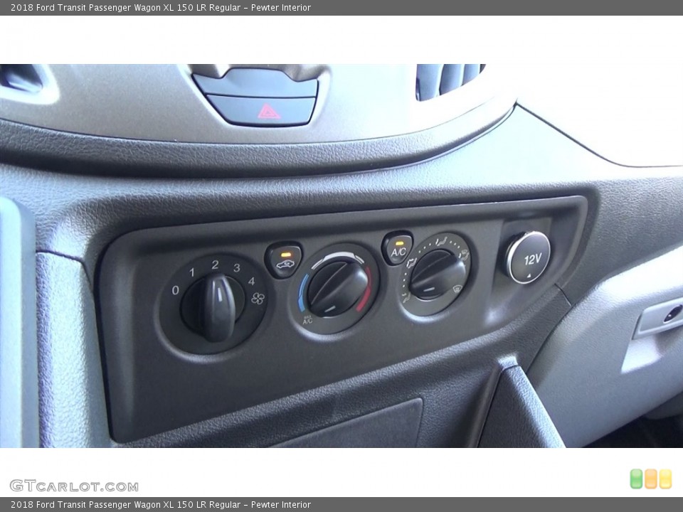 Pewter Interior Controls for the 2018 Ford Transit Passenger Wagon XL 150 LR Regular #127323126