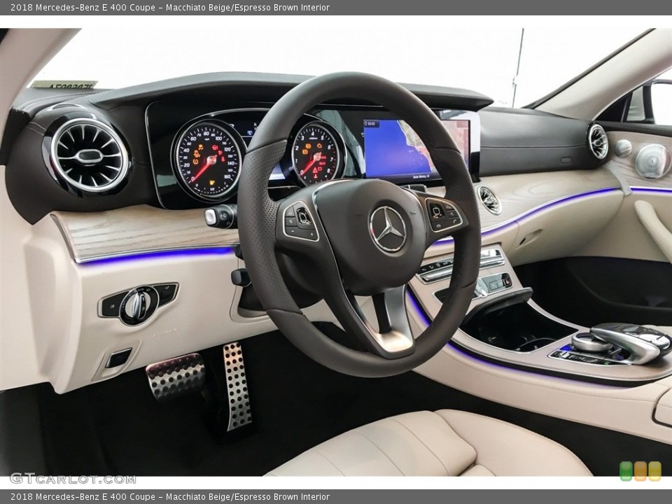 Macchiato Beige/Espresso Brown Interior Dashboard for the 2018 Mercedes-Benz E 400 Coupe #127323266