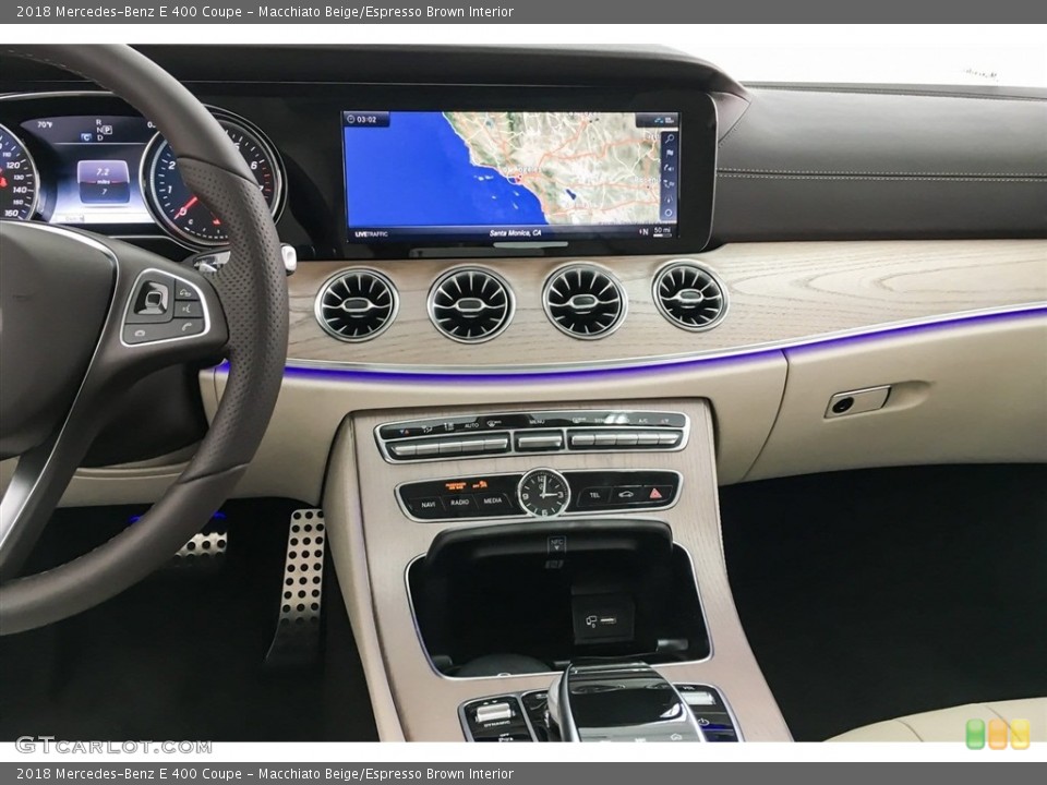 Macchiato Beige/Espresso Brown Interior Controls for the 2018 Mercedes-Benz E 400 Coupe #127323293