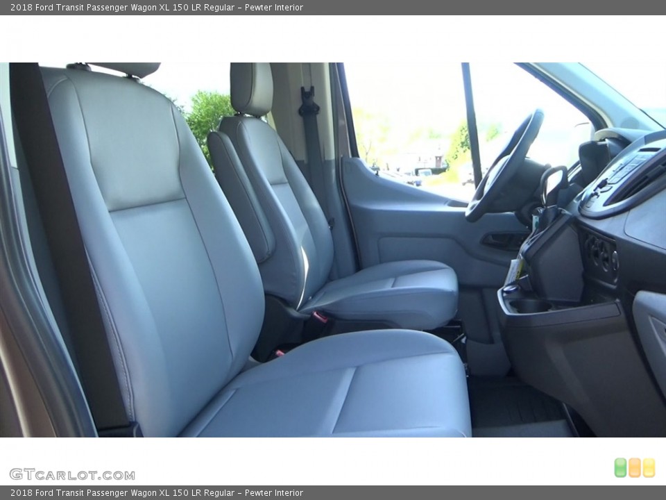 Pewter Interior Front Seat for the 2018 Ford Transit Passenger Wagon XL 150 LR Regular #127323299