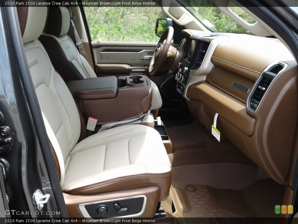 Mountain Brown/Light Frost Beige Interior Front Seat for the 2019 Ram 1500 Laramie Crew Cab 4x4 #127326779