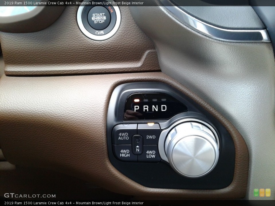Mountain Brown/Light Frost Beige Interior Transmission for the 2019 Ram 1500 Laramie Crew Cab 4x4 #127327118