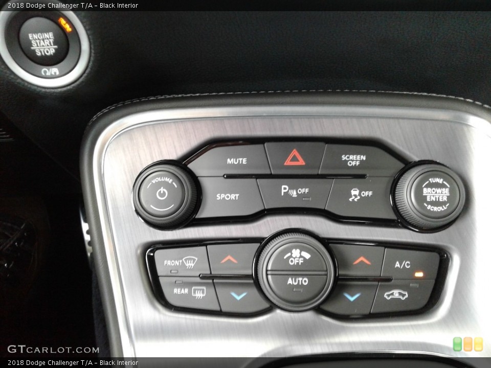 Black Interior Controls for the 2018 Dodge Challenger T/A #127327853
