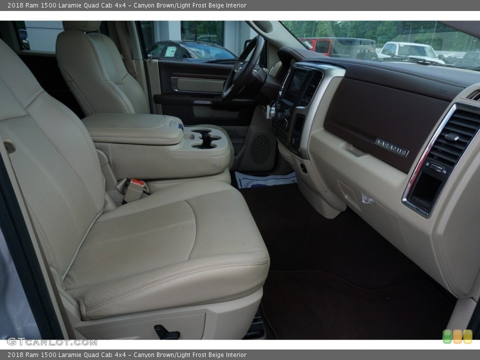 Canyon Brown/Light Frost Beige Interior Front Seat for the 2018 Ram 1500 Laramie Quad Cab 4x4 #127329920