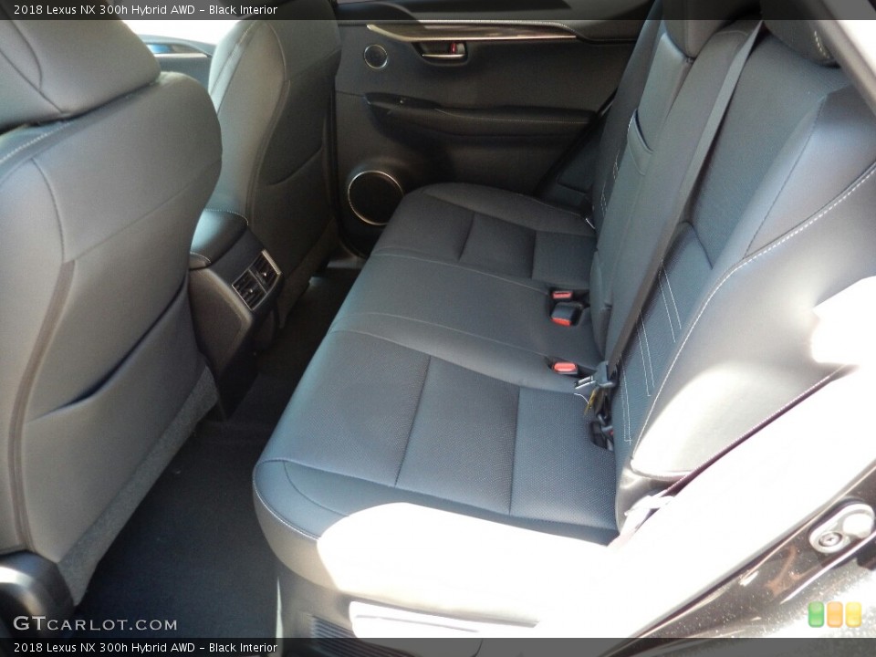 Black Interior Rear Seat for the 2018 Lexus NX 300h Hybrid AWD #127337311