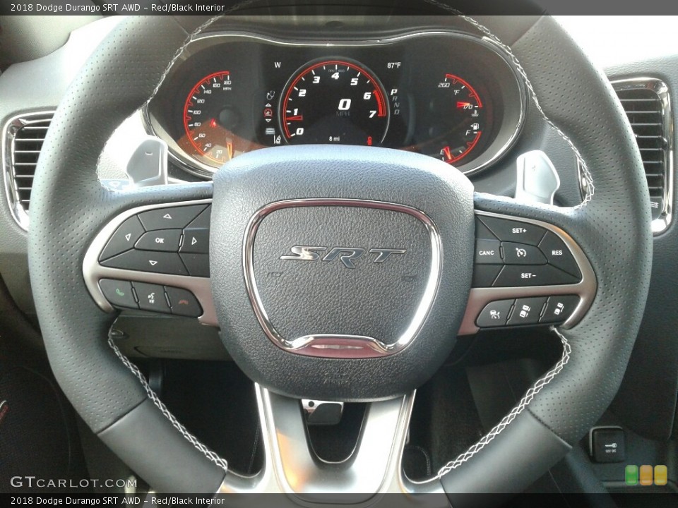 Red/Black Interior Steering Wheel for the 2018 Dodge Durango SRT AWD #127338158
