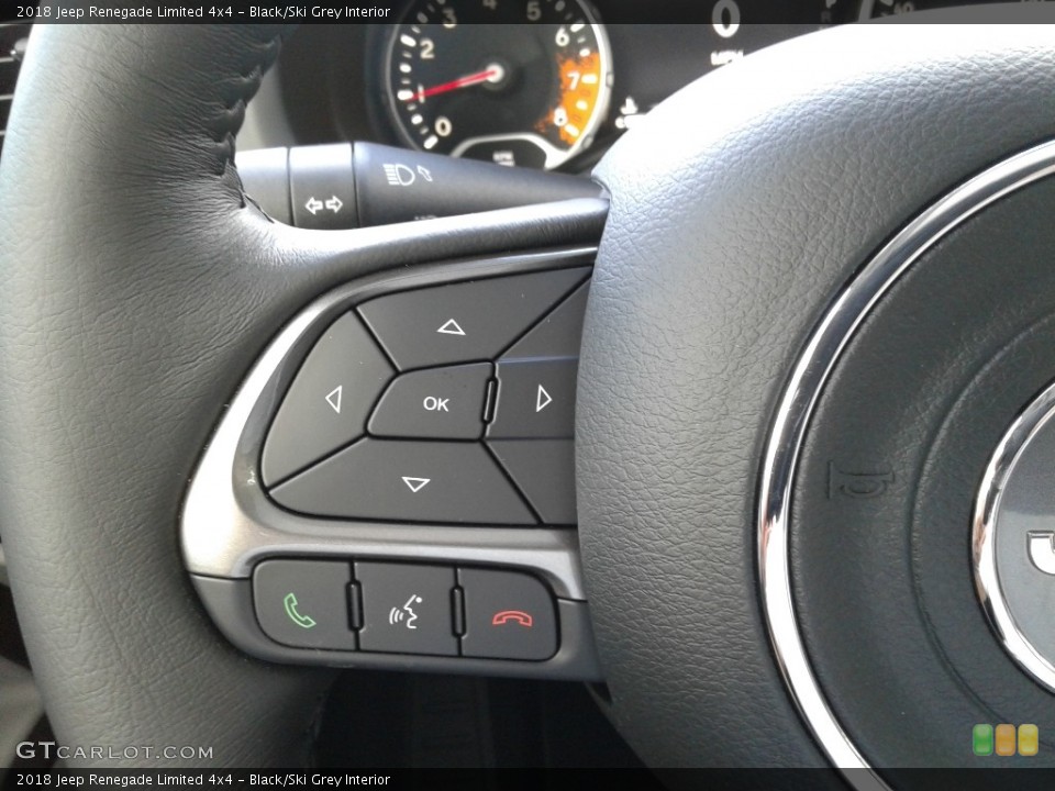 Black/Ski Grey Interior Controls for the 2018 Jeep Renegade Limited 4x4 #127355036