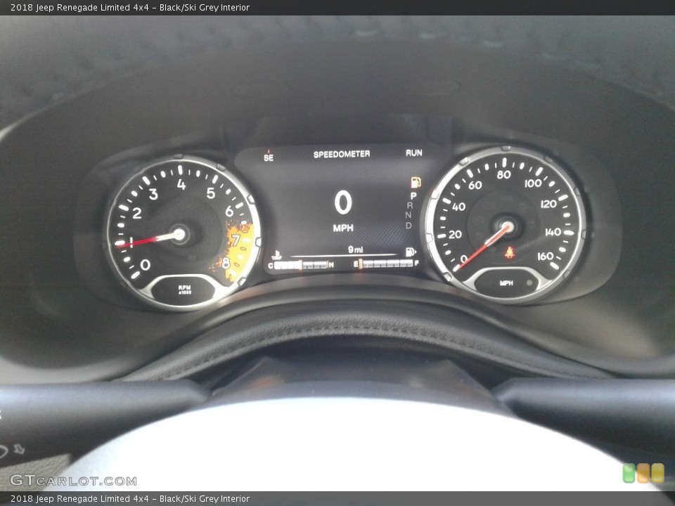 Black/Ski Grey Interior Gauges for the 2018 Jeep Renegade Limited 4x4 #127355075