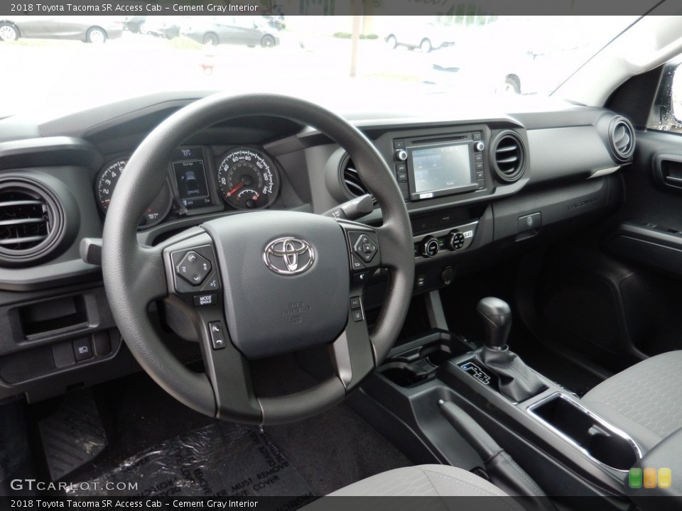 Cement Gray Interior Dashboard for the 2018 Toyota Tacoma SR Access Cab #127355648