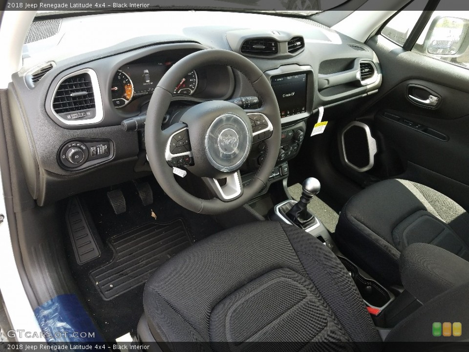 Black Interior Photo for the 2018 Jeep Renegade Latitude 4x4 #127356125