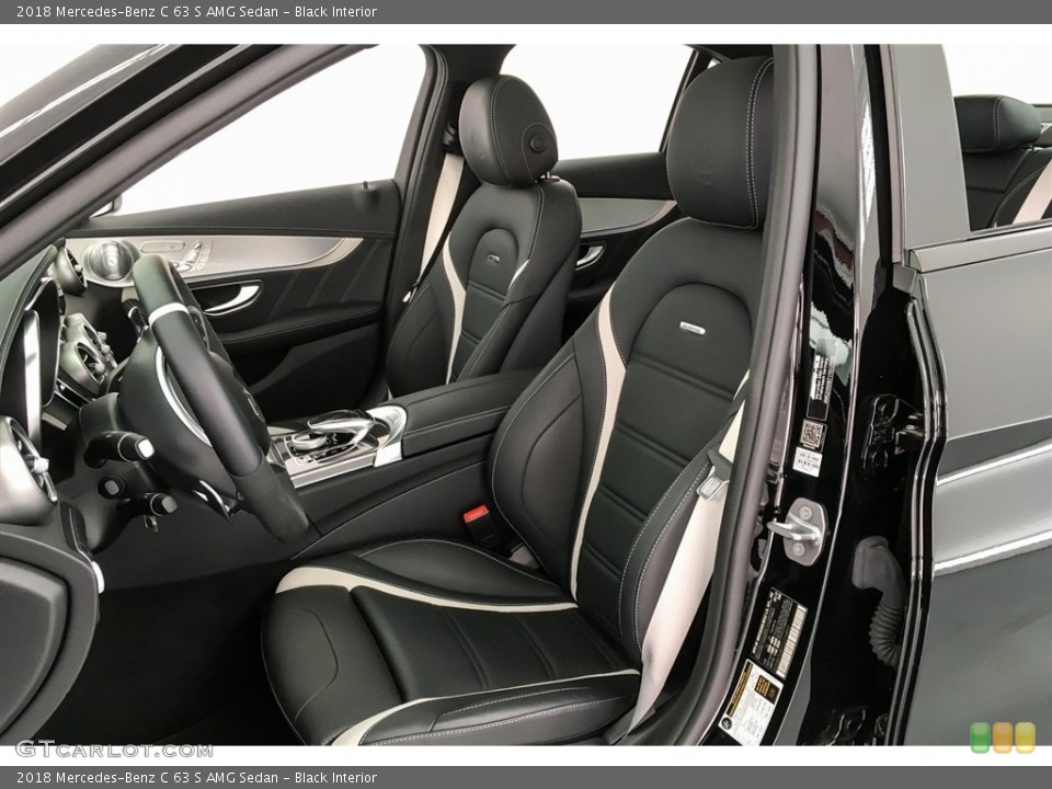 Black Interior Front Seat for the 2018 Mercedes-Benz C 63 S AMG Sedan #127365217