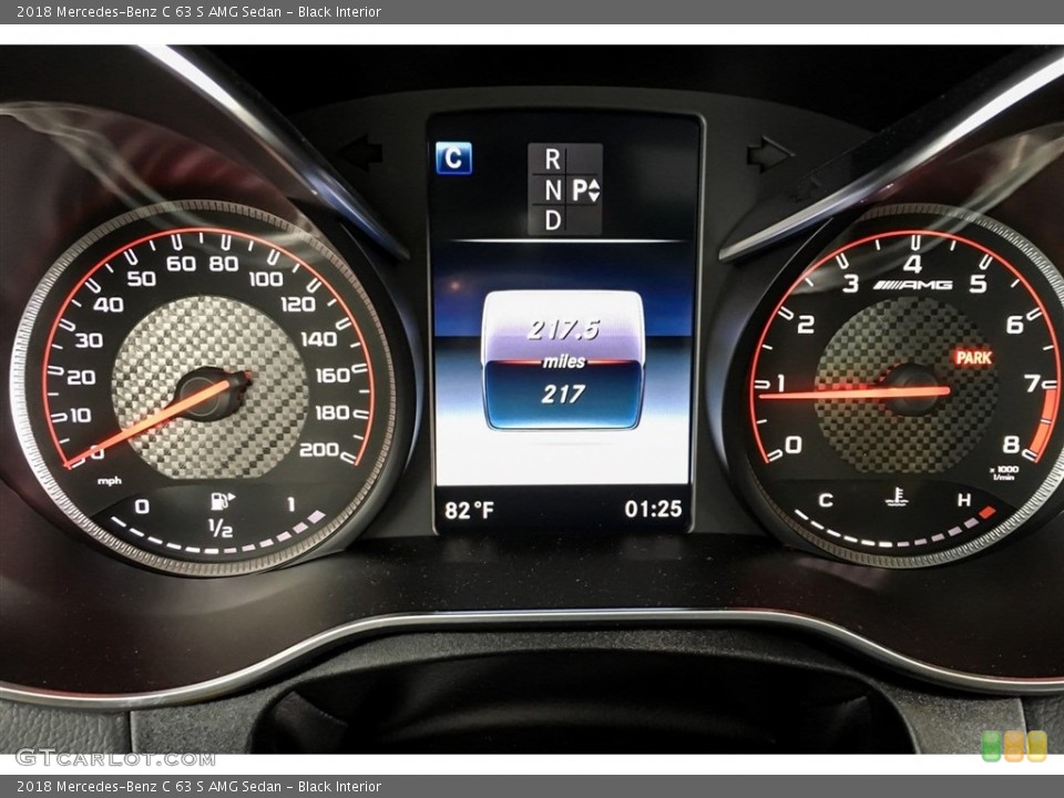 Black Interior Gauges for the 2018 Mercedes-Benz C 63 S AMG Sedan #127365727