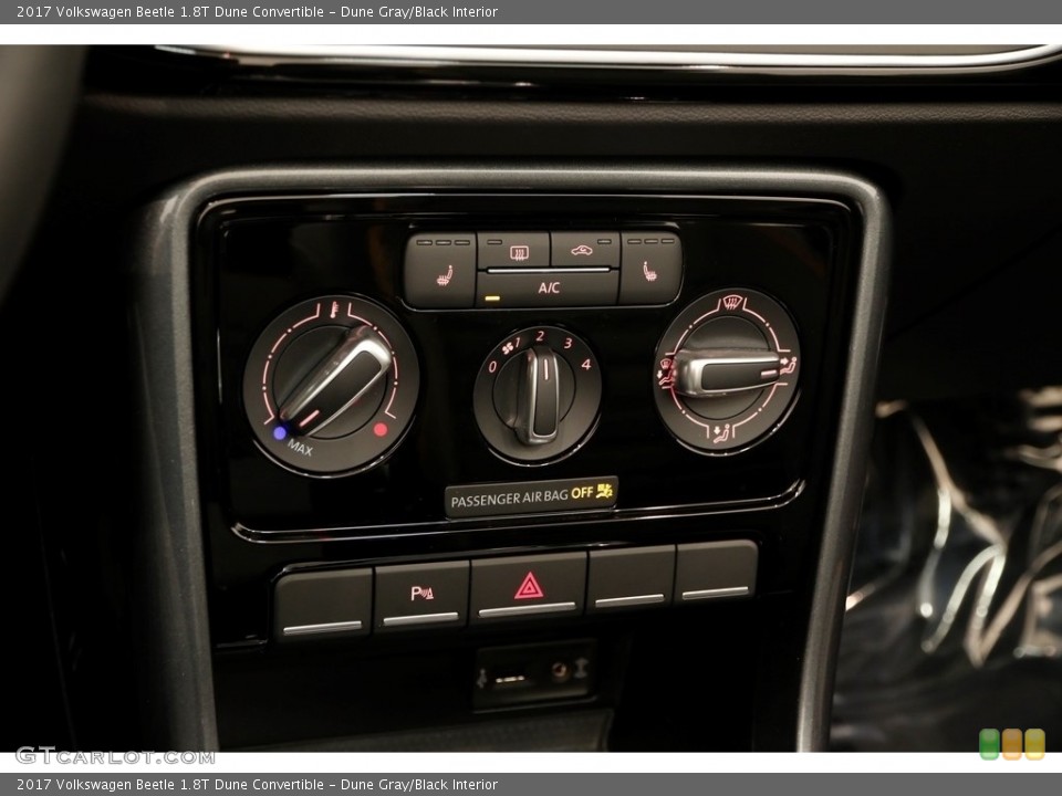 Dune Gray/Black Interior Controls for the 2017 Volkswagen Beetle 1.8T Dune Convertible #127381904
