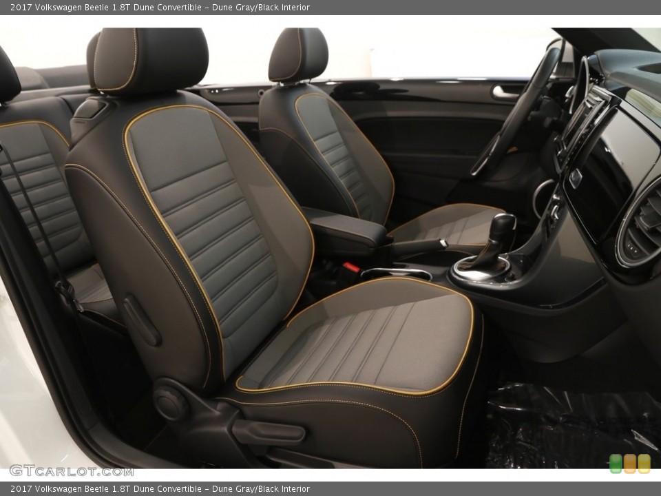 Dune Gray/Black Interior Front Seat for the 2017 Volkswagen Beetle 1.8T Dune Convertible #127381958