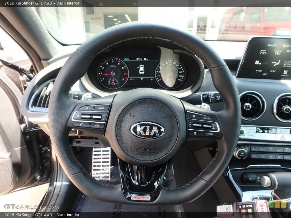 Black Interior Steering Wheel for the 2018 Kia Stinger GT1 AWD #127383371