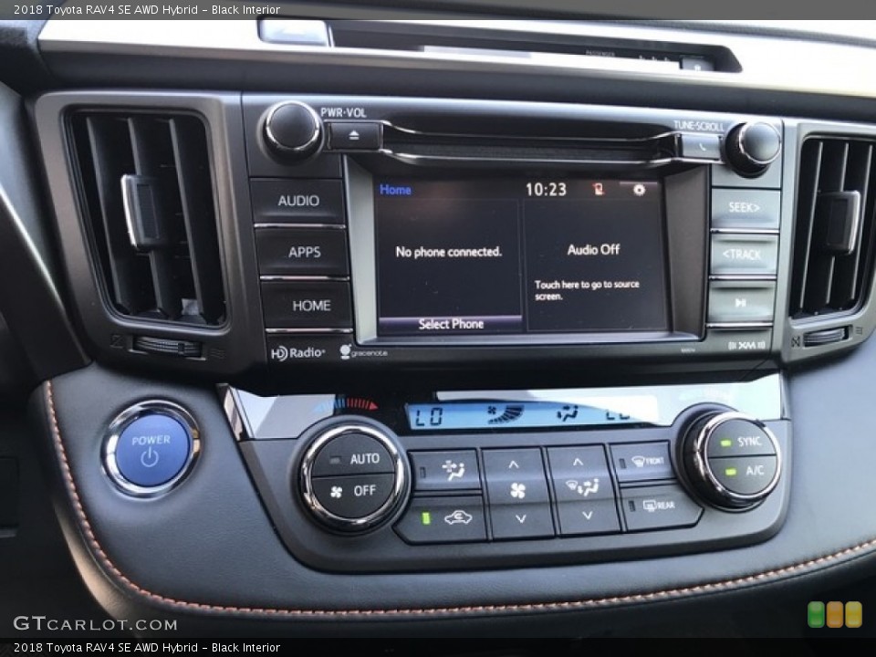 Black Interior Controls for the 2018 Toyota RAV4 SE AWD Hybrid #127398911