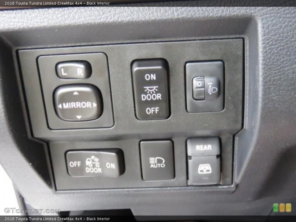 Black Interior Controls for the 2018 Toyota Tundra Limited CrewMax 4x4 #127401020