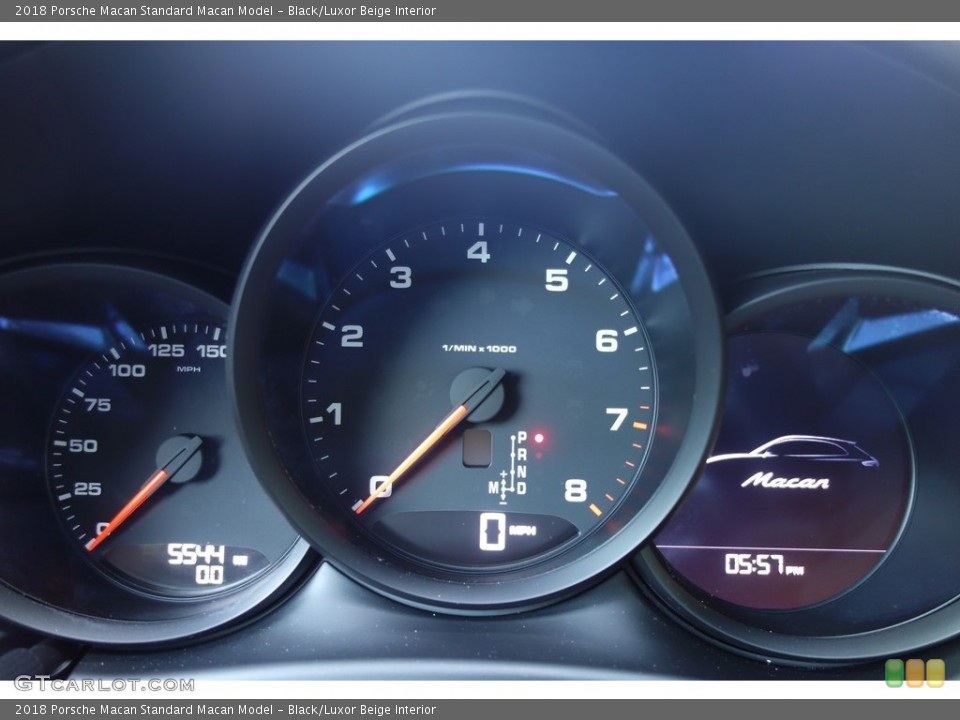 Black/Luxor Beige Interior Gauges for the 2018 Porsche Macan  #127402395